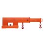 VEVOR Pluma Telescópica para Carretilla Elevadora 2495 kg, Brazo Grúa para Montacargas 120-186 cm con 2 Ganchos Giratorios, Accesorio de Elevación con Montaje en Horquilla para Almacén Fábrica Taller