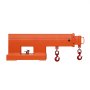 VEVOR Pluma Telescópica para Carretilla Elevadora 2495 kg, Brazo Grúa para Montacargas 120-186 cm con 2 Ganchos Giratorios, Accesorio de Elevación con Montaje en Horquilla para Almacén Fábrica Taller
