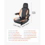 VEVOR Asiento Universal para Carretilla Elevadora 52 x 59 x 82 cm Asiento con Respaldo Ajustable, Reposabrazos, Reposacabezas y Cinturón de Seguridad, Microinterruptor, para Cortadora de Césped