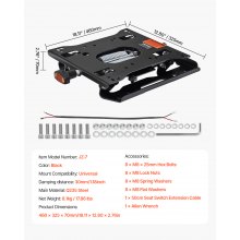 VEVOR Kit de Suspensión de Asiento Sin Riel Deslizante de Tractor Tipo Resorte