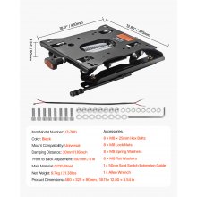 VEVOR Kit de Suspensión de Asiento con Riel Deslizante Estilo Resorte 150 mm