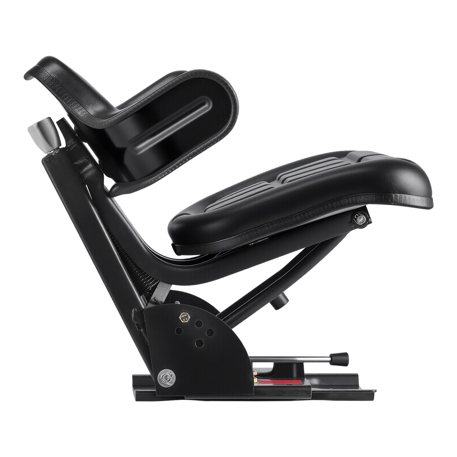 VEVOR Asiento Universal para Carretilla Elevadora de 610 x 510 x 510 mm, Asiento Elevadora Impermeable, Asiento Ajustable con Suspensión con Microinterruptor para Tractor, Cortadora de Césped