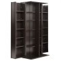 VEVOR Estantería de Pared, 610 x 368 x 1270 mm, Mueble de Almacenamiento, con 2 Puertas y 24 Compartimentos, Estantes Ajustables, Organizador para CDs DVDs Libros Juegos, para Salón Oficina, Marrón