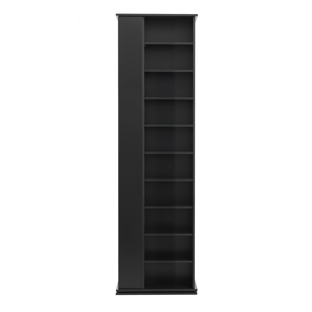 VEVOR Mueble de Almacenamiento Multimedia, Torre para CD, 34 Compartimentos, Giratorio, para CD, DVD, Libros y Discos de Juegos, Ideal para Sala de Estar, Oficina en Casa, Sala de Grabación, Negro