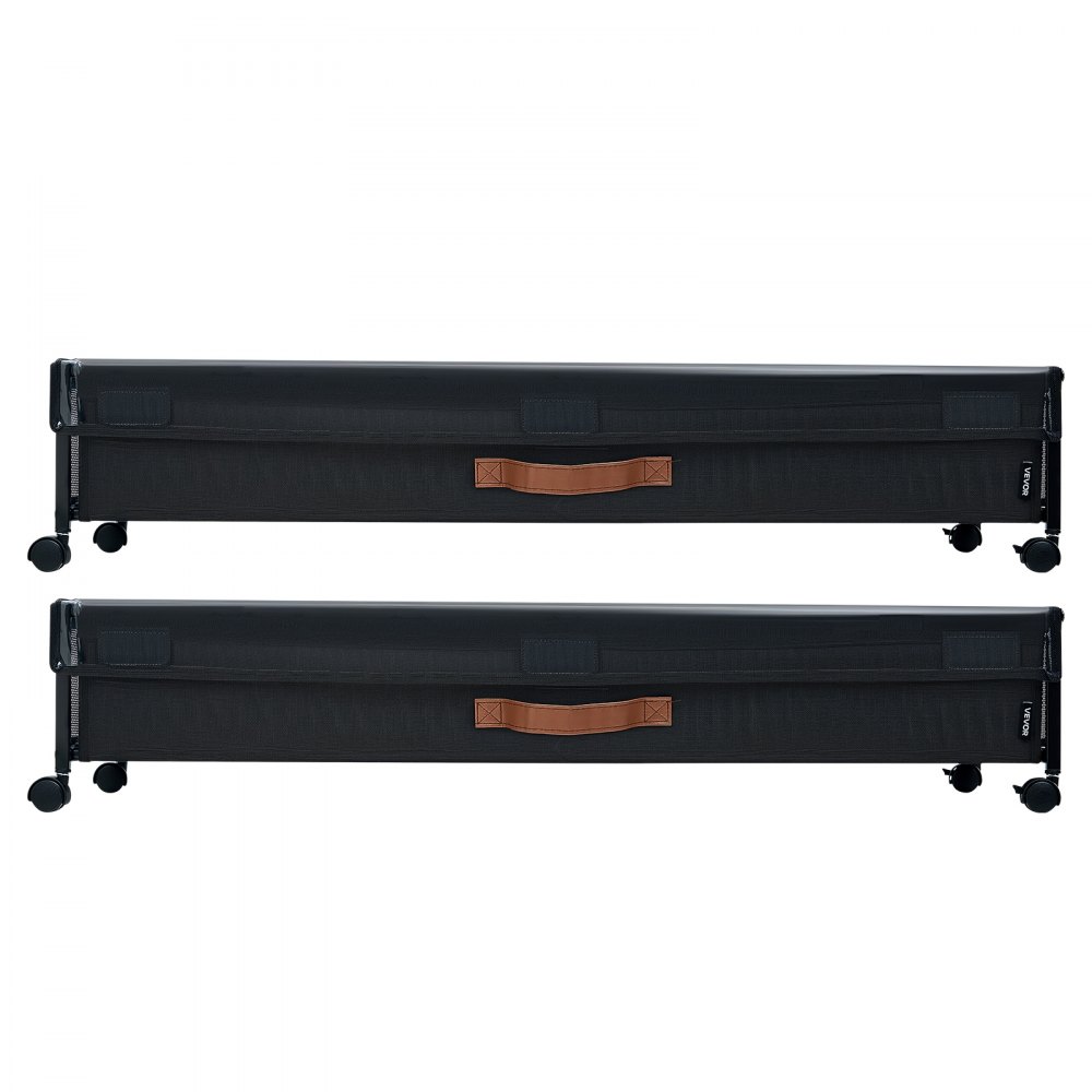 VEVOR Contenedor de Almacenaje para Debajo de Cama con Ruedas 91,5 x 46 x 18,5 cm 2 Piezas Bolsa Bajo Cama con Tapa Transparente Organizador de Ropa, Zapatos, Mantas para Dormitorios, Salas de Estar