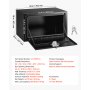VEVOR Caja de Almacenaje para Camión 762x457x457 mm, Caja de Herramientas de Acero con Cerradura y Llaves, para Debajo de Carrocería del Camión, con Asa en T para Furgoneta, SUV, Camioneta, Negro
