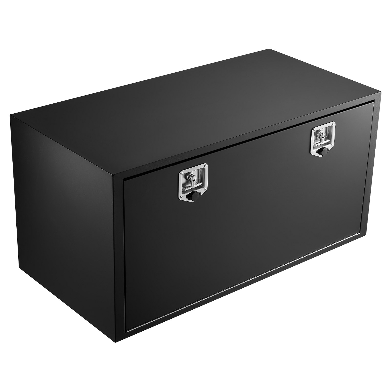 VEVOR Caja de Almacenaje para Camión 1219x457x457 mm, Caja de Herramientas de Acero con Cerradura y Llaves, para Debajo de Carrocería del Camión, con Asa en T para Furgoneta, SUV, Camioneta, Negro