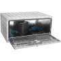VEVOR Caja de Herramientas para Camión 91,4x61x61 cm Caja de Bastidor Inferior Caja de Almacenamiento de Aleación de Aluminio Montaje Inferior con Cerradura y Llaves para Remolques, Camionetas