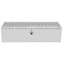 VEVOR Truckbox Tool Box Trailer Box Tool Chest 1524x610x610mm Pickup Storage Box, Aluminum Diamond Plate Tool Box with Lock & Keys, Waterproof Trailer Storage Box