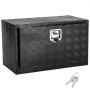 VEVOR Caja de Herramientas para Camión 760x432x457 mm Caja de Bastidor Inferior Caja de Almacenamiento de Aleación de Aluminio Montaje Inferior con Cerradura y Llaves para Remolques, Camionetas, Negro
