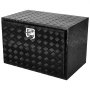 VEVOR Caja de Herramientas para Camión 914x610x610mm Caja de Bastidor Inferior Caja de Almacenamiento de Aleación de Aluminio Montaje Inferior con Cerradura y Llaves para Remolques, Negro