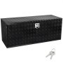 VEVOR Caja de Herramientas para Camión 1524x610x610mm Caja de Bastidor Inferior Caja de Almacenamiento de Aleación de Aluminio Montaje Inferior con Cerradura y Llaves para Remolques, Camionetas, Negro