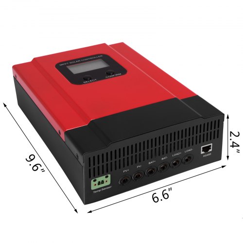 Controlador de Carga Solar 60A MPPT 12V/24V/36V/48V Sistema Máximo de Entrada PV 150VDC Pantalla LCD