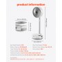 VEVOR Ventilador Oscilante Plegable y Recargable, 3 en 1, con Pilas y con Control Remoto, Silencioso, para Escritorio o Mesa, 8 Velocidades, Rotación Automática de 90 Grados, 200 x 200 x 580 mm