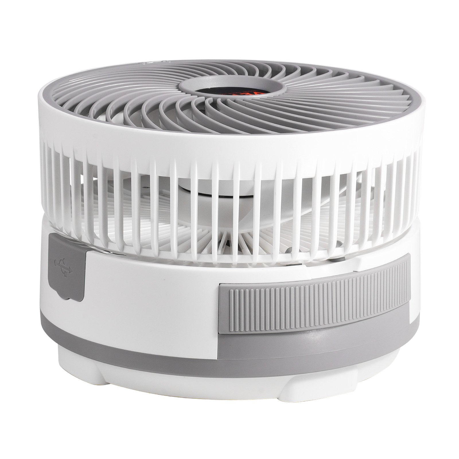 VEVOR Ventilador Oscilante Plegable y Recargable, 3 en 1, con Pilas y con Control Remoto, Silencioso, para Escritorio o Mesa, 8 Velocidades, Rotación Automática de 90 Grados, 200 x 200 x 580 mm