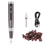 VEVOR Taladro de Uñas Eléctrico Inalámbrico, Máquina de Lima de Uñas Recargable de Velocidad Variable de 30.000 RPM, Pulidor de Pedicura de Manicura Portátil para Eliminación de Piel Muerta, Negro