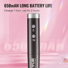 VEVOR Taladro de Uñas Inalámbrico Eléctrico Portátil de 188 x 23 x 23 mm Negro