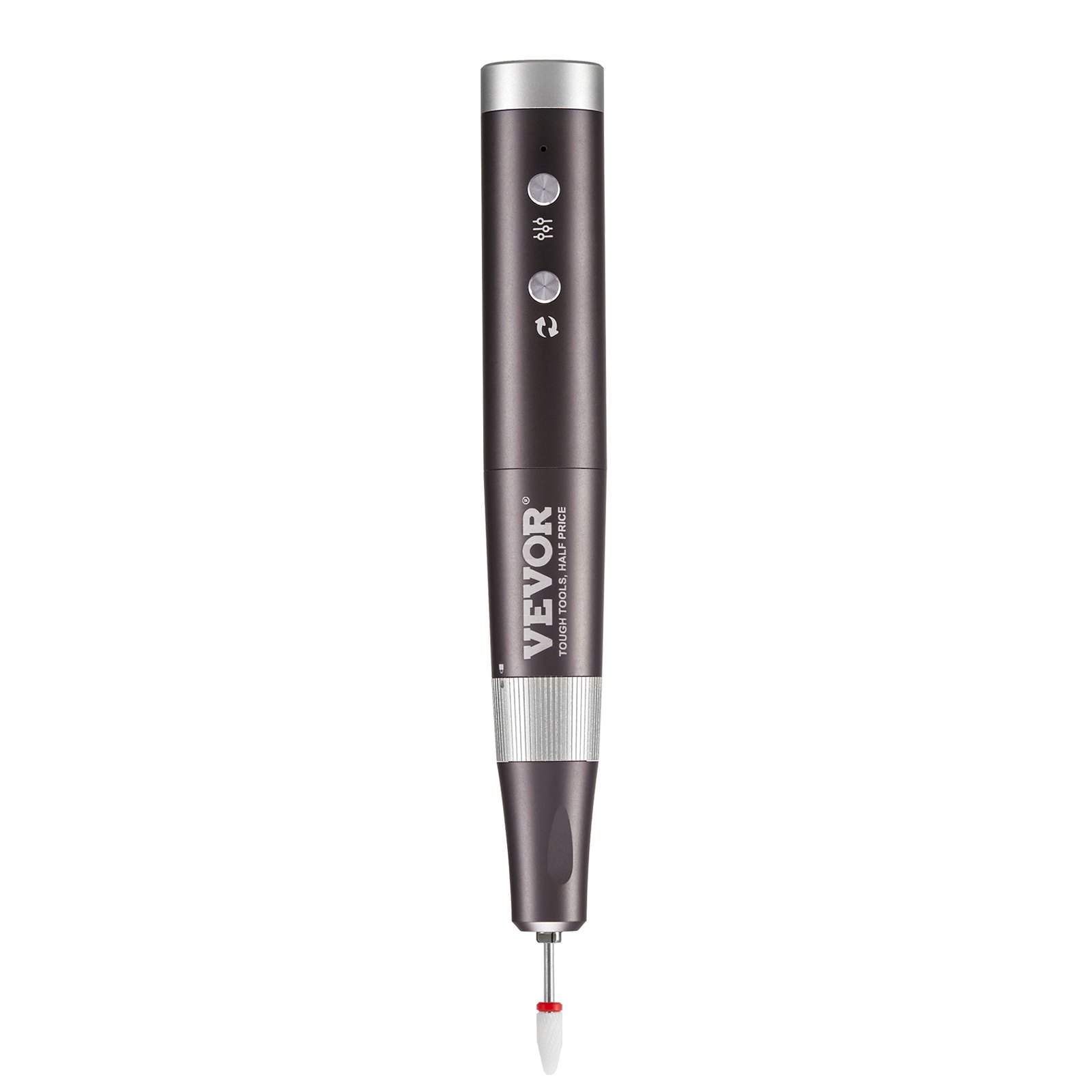 VEVOR Taladro de Uñas Eléctrico Inalámbrico, Máquina de Lima de Uñas Recargable de Velocidad Variable de 30.000 RPM, Pulidor de Pedicura de Manicura Portátil para Eliminación de Piel Muerta, Negro