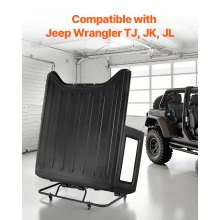 VEVOR Carrito de Almacenamiento con Techo Rígido movible Resistente con 3 Orificios Ajustables y Acolchado Suave y Grueso con Revestimiento en Polvo Compatible con Jeep Wrangler TJ, JK, JL