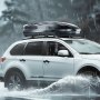 VEVOR Cofre de Techo 340 L Portaequipajes de Techo Rígido de ABS con Apertura de Doble Cara 2 Correas Reforzadas Aerodinámico Maletero Techo Coche para la Mayoría de Travesaños, Coche, SUV, Negro