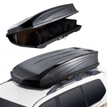 VEVOR Cofre de Techo 488 L ABS Portaequipajes de Techo para SUV y Coches, Negro