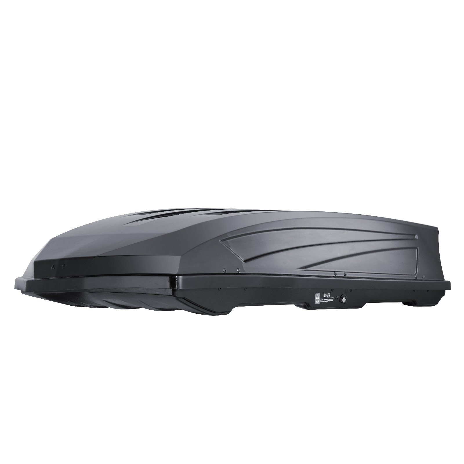 VEVOR Cofre de Techo 480 L Portaequipajes de Techo Rígido de ABS con Apertura de Doble Cara 2 Correas Reforzadas Aerodinámico Maletero Techo Coche para la Mayoría de Travesaños, Coche, SUV, Negro