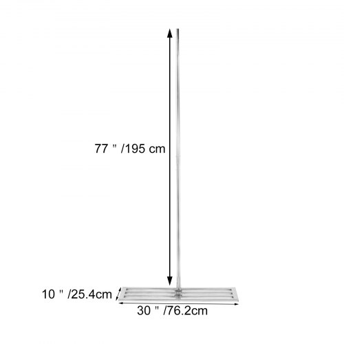VEVOR Rastrillo de Nivelación de Césped 76,2 x 25,4 cm Nivelador de Césped de Jardín de Golf Acero Inoxidable Herramienta Niveladora de Césped con Poste 195 cm Rastrillo para Nivelar Césped Patio