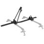 VEVOR Portabicicletas Vertical de Techo con Sistema de Bloqueo Seguro a la Mayoría de las Barras Transversales Estándar, Carga 15 kg, para 1 Bicicleta de Coche o SUV, a Rueda 508 a 737 mm, Negro