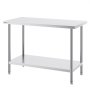 VEVOR Mesa de Trabajo de Acero Inoxidable 61x121,9x86,4 cm Mesa de Preparación de Alimentos Carga 363 kg 3 Niveles de Altura Regulables Unidad de Almacenamiento de Alimentos para Cocina Restaurante