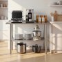 VEVOR Mesa de Trabajo de Acero Inoxidable 2 Niveles, Mesa de Preparación de Alimentos 124,9x61x89,4 cm, Estante Inferior Ajustable, Protector contra Salpicaduras, para Restaurantes, Bares, Hoteles