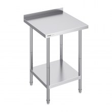 VEVOR Mesa de Trabajo de Acero Inoxidable 61 x 61 cm para Cocina Restaurante