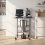 VEVOR Stainless Steel Work Table, 61x76 cm Food Prep Table with 2 Shelves and Wheels, Commercial Kitchen Workstation, Metal Heavy Duty Utility Worktable, for Restaurant Home Hotel Garage Outdoor