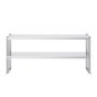 VEVOR Estante Superior de Doble Nivel de Acero Inoxidable 305x1524x600 mm Estante Superior de Doble Nivel Mesa de Preparación de Estante Ajustable en Altura para Cocina, Restaurante, Taller