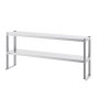 VEVOR Estante Superior de Doble Nivel de Acero Inoxidable 305x1524x600 mm Estante Superior de Doble Nivel Mesa de Preparación de Estante Ajustable en Altura para Cocina, Restaurante, Taller