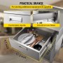 VEVOR Mesa de Trabajo de Acero Inoxidable 76 x 61 x 95 cm Mesa de Preparación Capacidad de 440 lbs Mesa de Cocina Comercial Trabajo con 1 Cajón Tablero de Operación PE para Comerdor, Cocina Comercial
