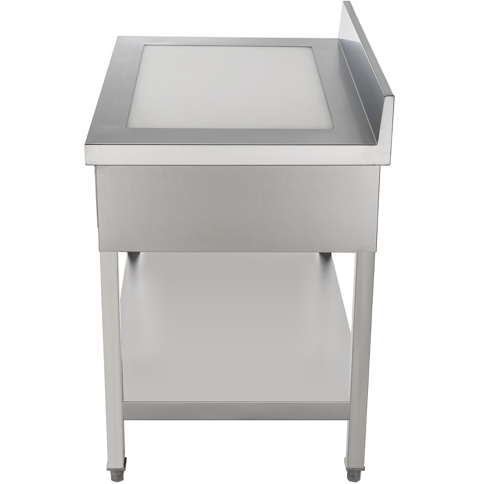 Vevor Mesa De Trabajo Cocina Acero Inoxidable 610 X 1220 X 850 Mm Con 2 Cajones