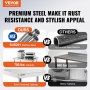 Comparación de la mesa de trabajo de acero inoxidable VEVOR con material galvanizado y diferencias de capacidad.