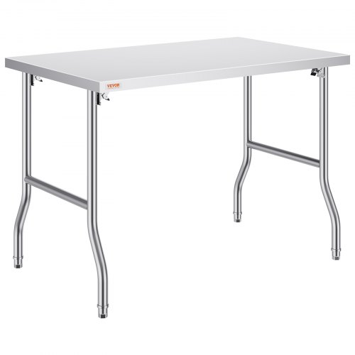 Vevor 1220x762x850 Mm Mesa De Trabajo Cocina Mesa De Cocina Acero Inox. Plegable