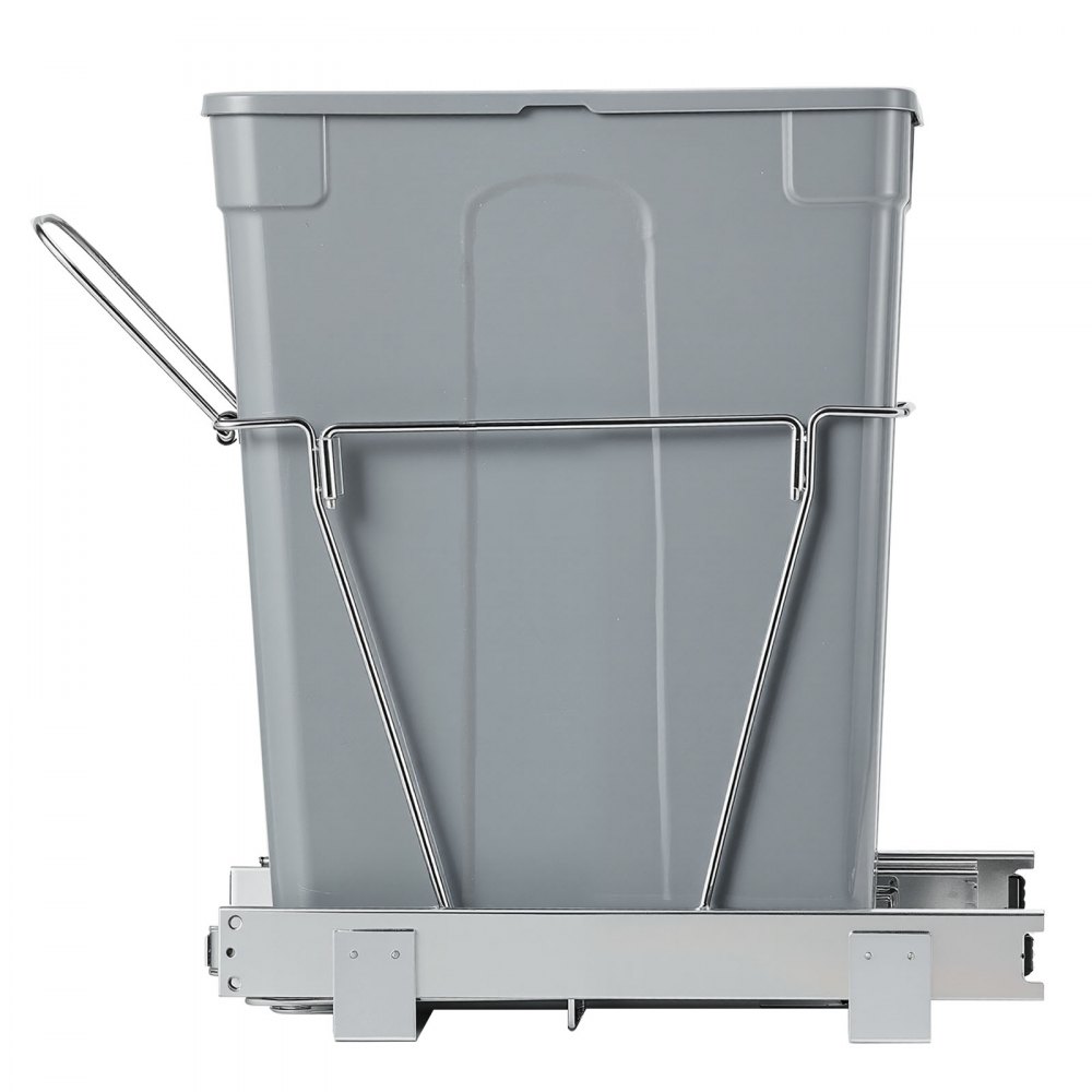 VEVOR Cubo de Basura Extraíble para Armarios de Cocina, Montaje Bajo Encimera, con Sistema Deslizante de Extensión Completa Metal Resistente y Asa, para Fregadero y Encimera, 407 x 285 x 483 mm
