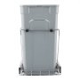 VEVOR Pullout Trash Can for Kitchen Cabinets, Garbage Waste Recycling Bin, Under Mount Waste Container, with Heavy Duty Metal Full Extension Sliding System and Handle, for Sink, Under Counter