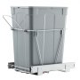 VEVOR Pullout Trash Can for Kitchen Cabinets, Garbage Waste Recycling Bin, Under Mount Waste Container, with Heavy Duty Metal Full Extension Sliding System and Handle, for Sink, Under Counter
