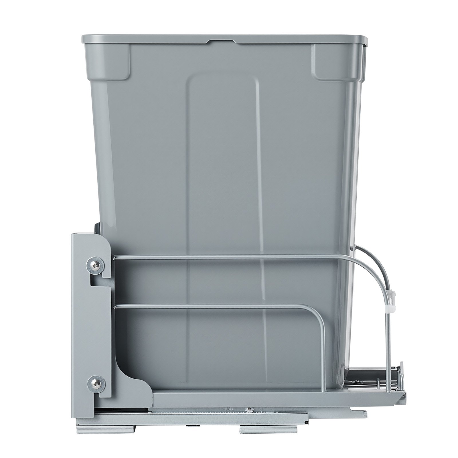 VEVOR Cubo de Basura Extraíble para Armarios de Cocina, Montaje Bajo Encimera, Gris, con Sistema Deslizante de Cierre Suave de Metal y Kit de Puerta, para Fregadero y Encimera, 410 x 277 x 487 mm