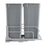 VEVOR Cubo de Basura Extraíble Doble 2 x 43,4 L, para Cocina, Montaje Bajo Encimera, con Puerta Corredera y Cierre Suave, para Armario de Cocina, Fregadero y Encimera, Gris, 560 x 355 x 590 mm