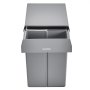 VEVOR Extendable Waste Bin for Kitchen Cabinets (20 L x 2) Double Under-Sink Waste Bin, Undermounted Bin, with Robust Full Extension Metal Sliding System and Handle