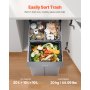 VEVOR Contenedor de Basura Extraíble Doble 20+10+10 L para Cocina bajo Armario