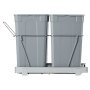 VEVOR Pullout Trash Can for Kitchen Cabinets,Double Under Sink Garbage Waste Recycling Bin, Under Mount Waste Container, with Heavy Duty Metal Full Extension Sliding System and Handle