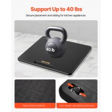 VEVOR Deslizador con Ruedas para Electrodomésticos de 330 x 406 x 21 mm, Negro
