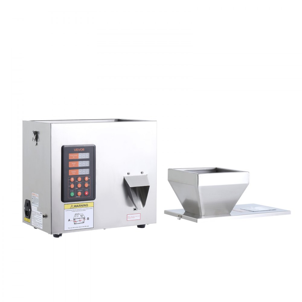 VEVOR Máquina Llenadora Automática de Polvo y Granos de 3-200 g, Máquina de Llenado de Acero Inoxidable, Dispensador con Sensor Infrarrojo para Especias, Semillas, Té, Cereales, Café y Frutos Secos