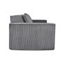 VEVOR Loveseat Sofa, 160 cm 2-Seats Couch for Living Room, Modern Small Corduroy Couch with Pocket Springs, Soft Cushions, Comfy Loveseat for Bedroom, Office or Apartment, No Assembly Required, Gray