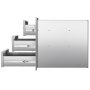 VEVOR Cajones de Cocina 460 x 590 x 590 mm, Cajonera Modular de Acero Inoxidable con Triple Acceso y Asas, Cajón para Isla de Barbacoa, Ideal para Cocina Exterior, Parrilla de Patio, Camping